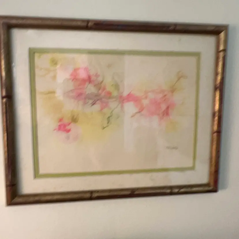 ORIGINAL Watercolor Painting Still Life Flowers Kay Weprin 15 x 12 framed