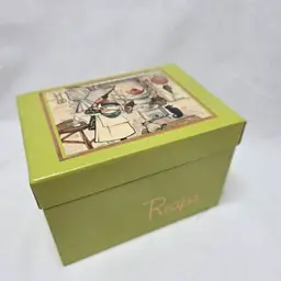 Vintage 1970's Scafa Tornabene Bonnet Girl and Kitties Recipe Box, Dividers, and Cards