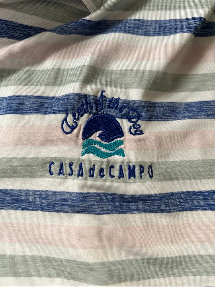 Foot Joy, Teeth Of The Dog Casa De Campo Golf Polo Size Small