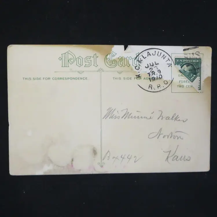 Antique Postcard Divided Back Posted 1910 Lajunta Colorado