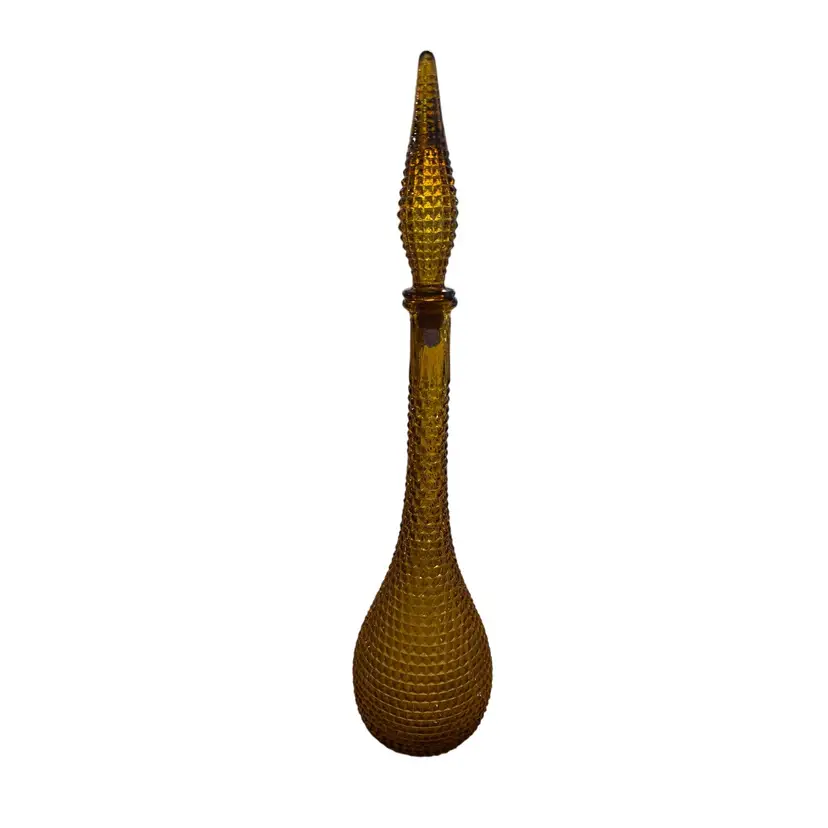Empoli Amber Diamond Point Genie Bottle 22" - read