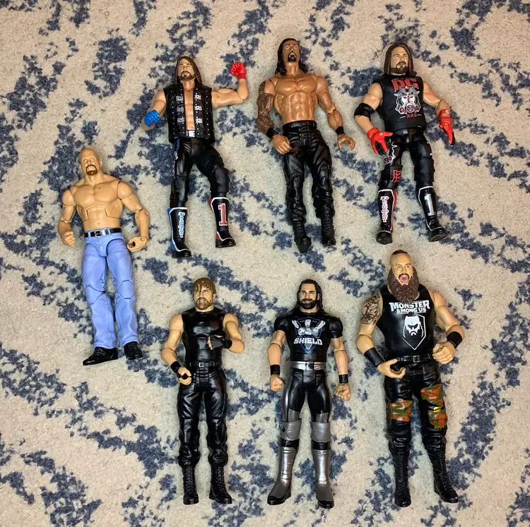Wrestling Action Figure  Collection  7 Total