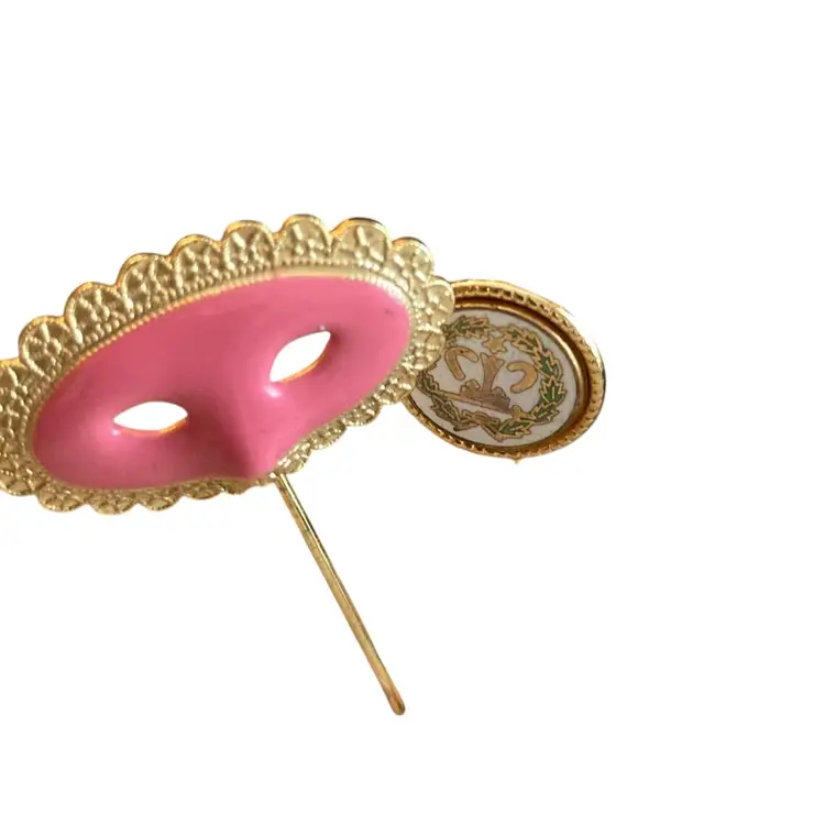 Vintage Porcelain Lady Figurine Made Into A Hat Pin Holder