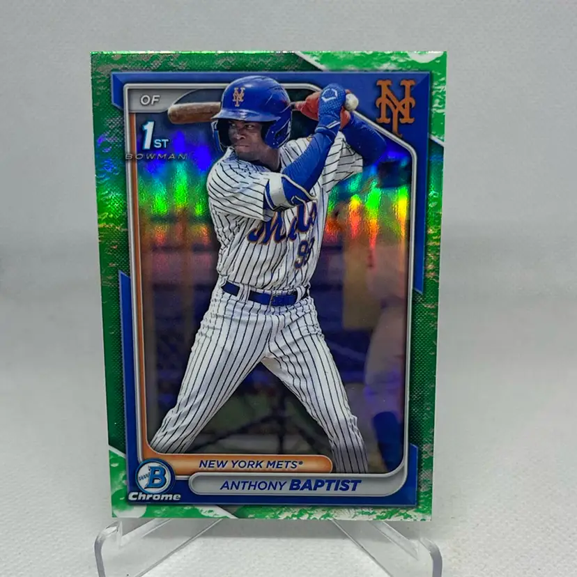 2024 Bowman Anthony Baptist 1st Chrome Lunar Glow Refractor BCP-141 NY Mets