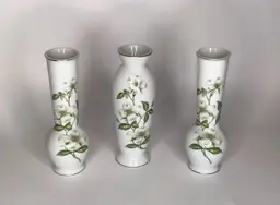 Vintage Bud Vases Lefton China #02870 Hand Painted Japan Set Of 3
