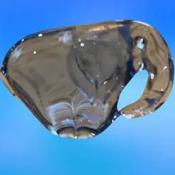 Blue Elephant Art Glass Paperweight