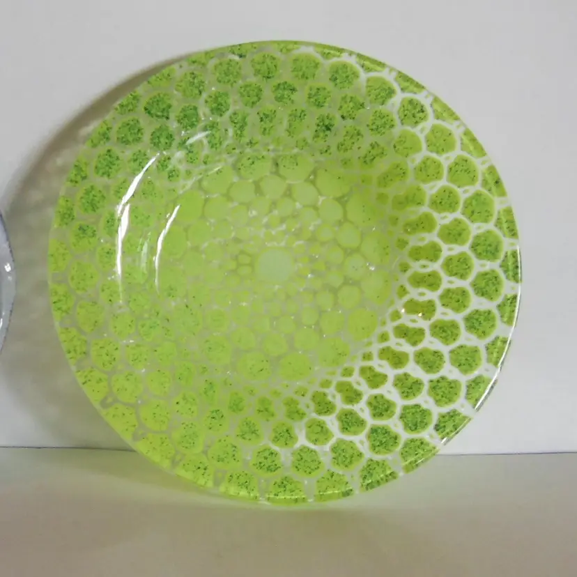 Vintage Signed Sydenstricker Fused Glass Cup Plate / Trinket Dish