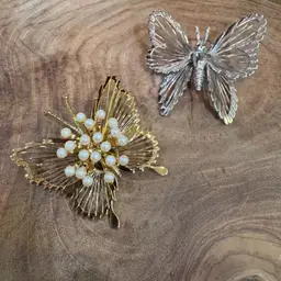 Vintage Monet Butterfly Brooches