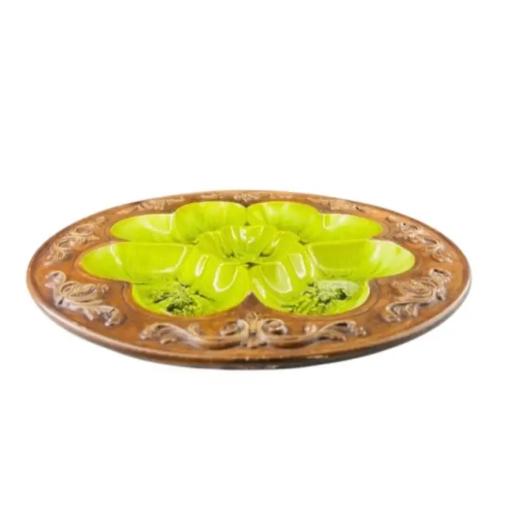 DIVIDED APPETIZER 
VINTAGE PLATTER 1970s
By Treasure Craft Pottery USA
Clover-Flower Petal Shape 
Oyster Serving Dip 




Christmas Holiday Hosting 
Party Celebration Winter Gift
Thanksgiving Harvest Autumn Halloween Party Celebration Gift 
Mothers Day Anniversary Birthday
Easter
