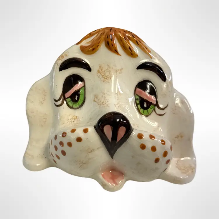 Vintage Arnels Hand Painted Dog Eyeglass Holder