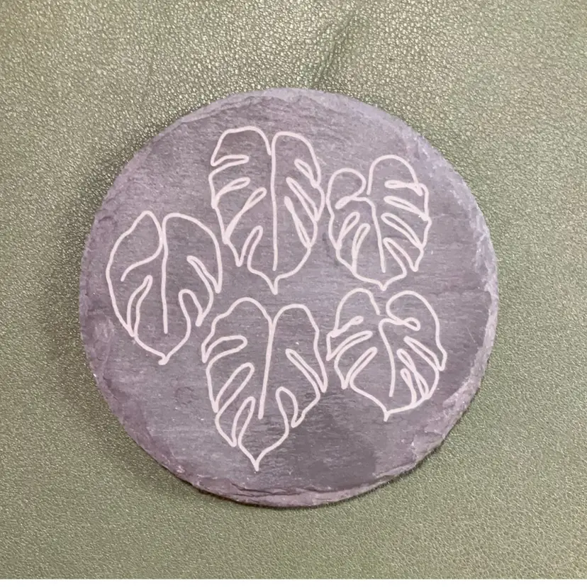 Monstera Slate Coaster