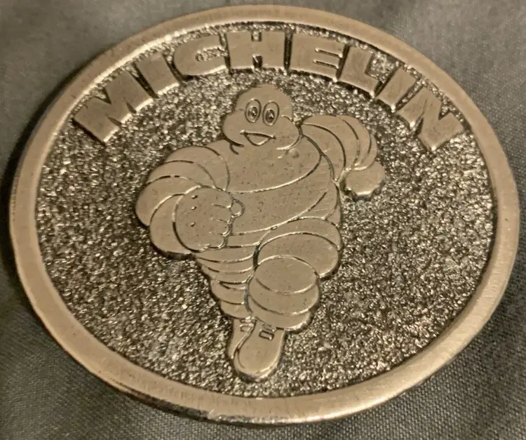 Michelin Man Tires Vintage 1970’s Belt Buckle, Excellent Condition