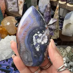 Blue Flower Agate Flame 25a