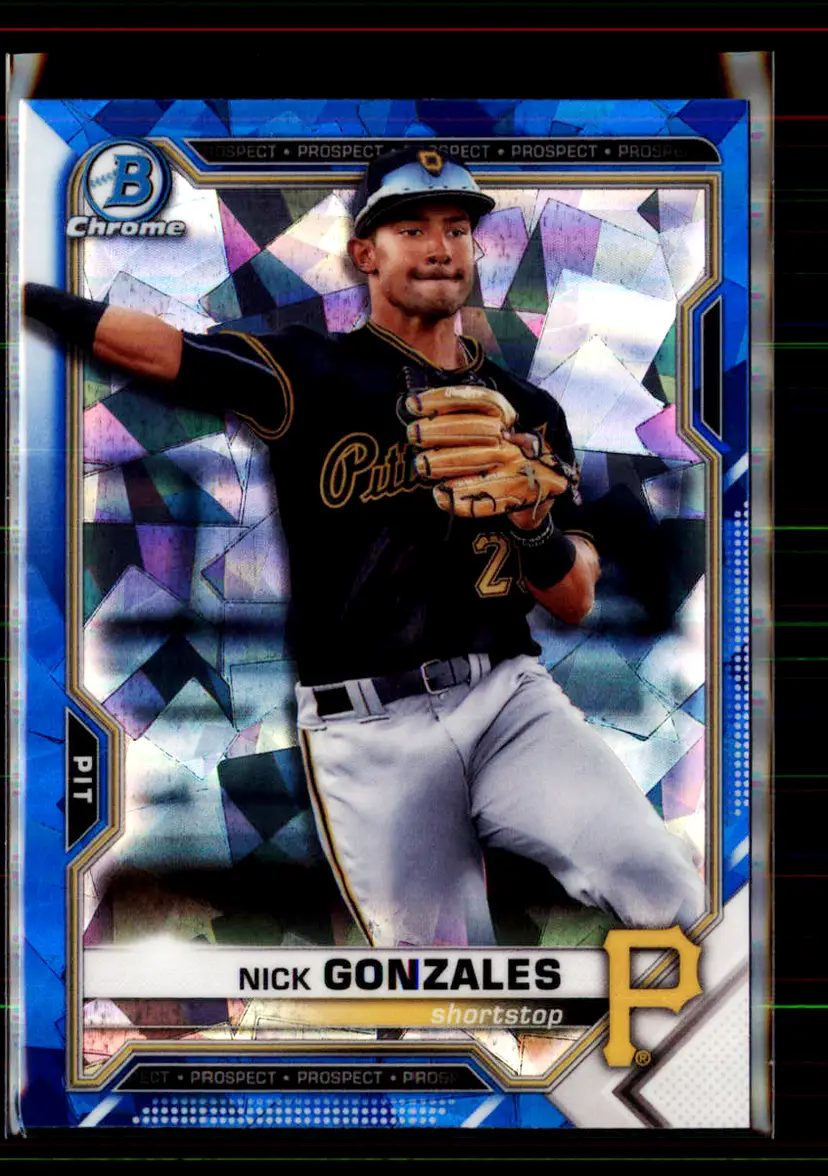 Nick Gonzales 2021 Bowman Chrome Sapphire Bowman Chrome Prospects #BCP-34 - Pittsburgh Pirates - (150-310)