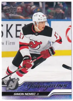 2023-24 Upper Deck #727 Simon Nemec YG RC New Jersey Devils Hockey Card