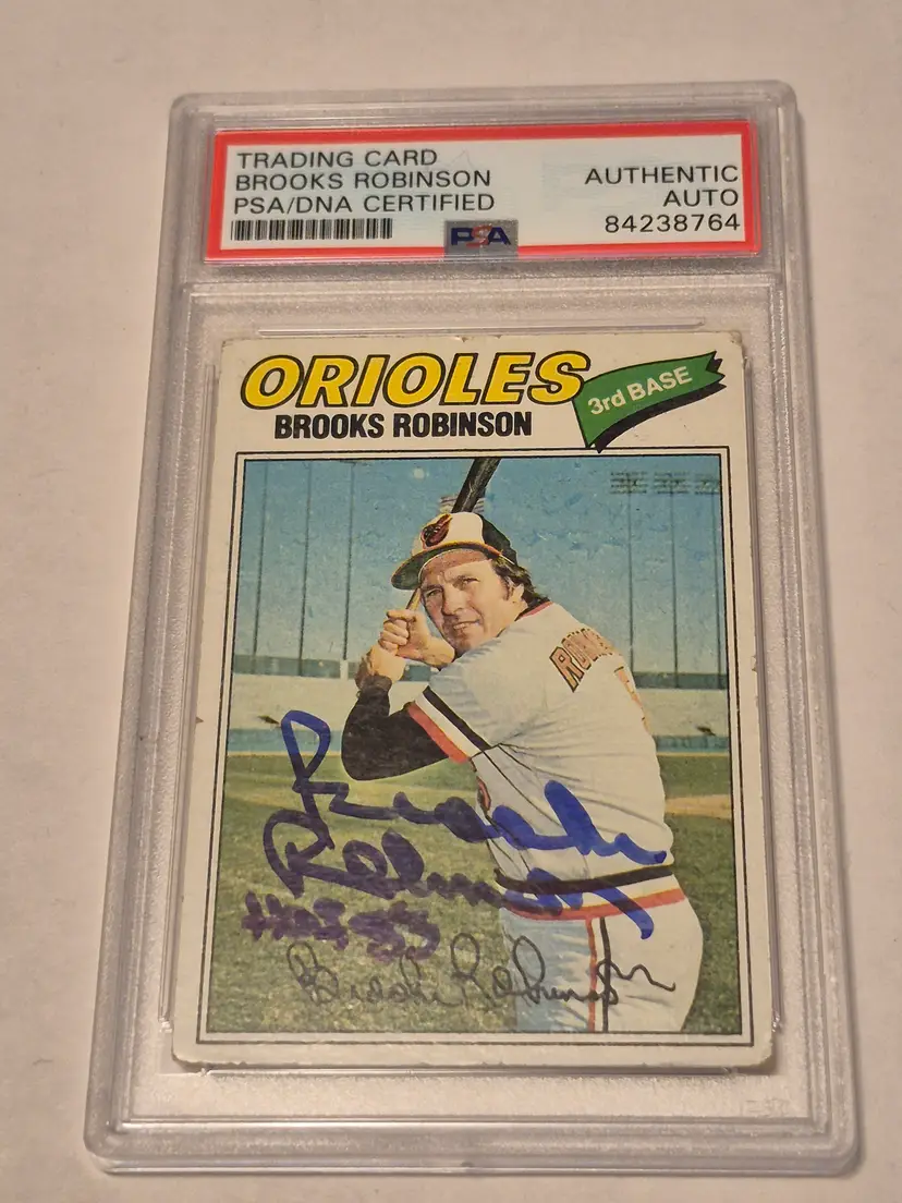 Brooks Robinson 1977 Topps w/ PSA/DNA Authentic Auto Orioles