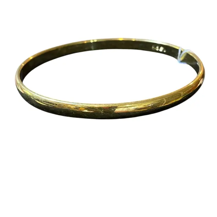 Vintage Monet L Signed Gold Tone Bangle Bracelet