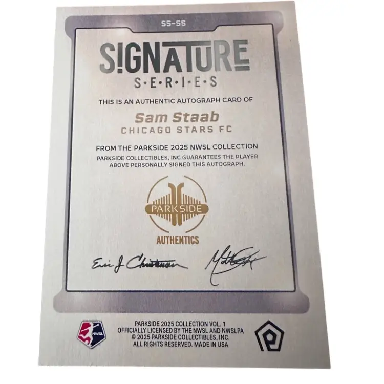 Sam Staab 2025 Parkside NWSL Vol. 1 Signature Series