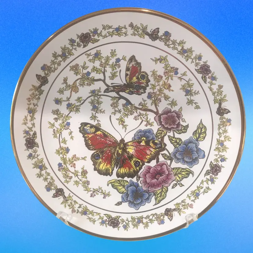 Manousakis- Keramik Rodos Greece Butterfly Wall Hanging Plate