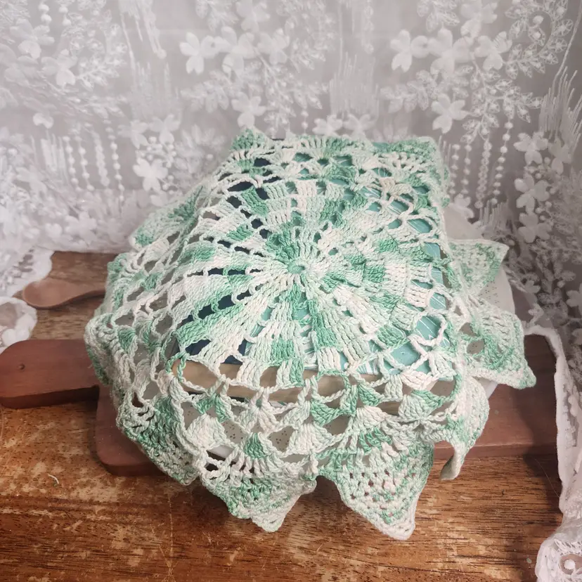 Green Crochet Doily
