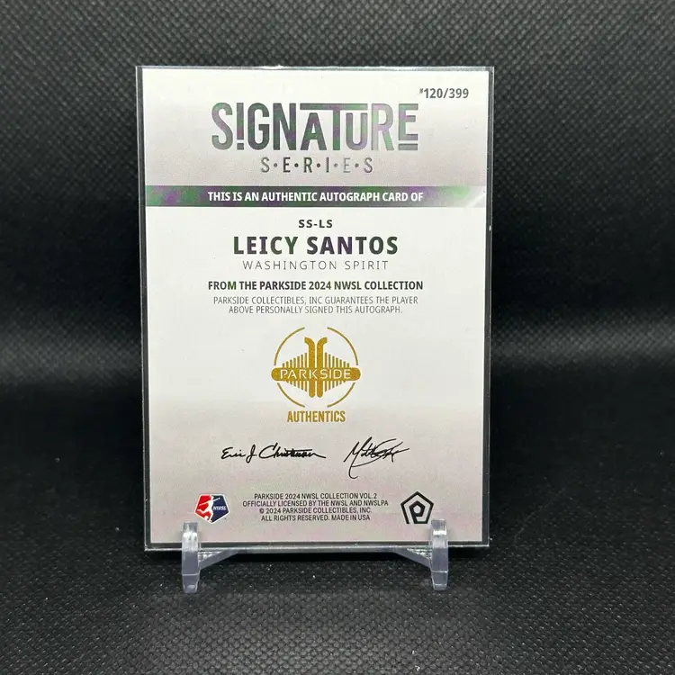 Leicy Santos Auto 120/399 Washington Spirit - 2024 Parkside Signature Series