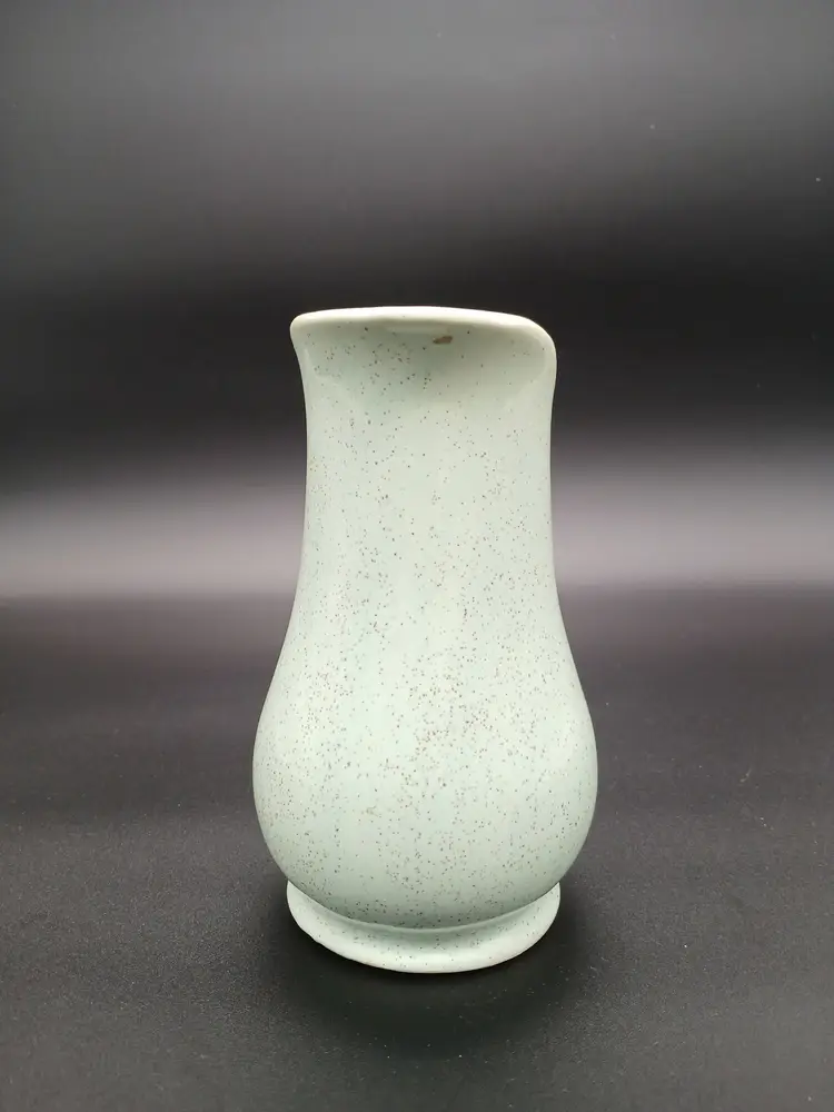 Brush McCoy Green Pitcher Vase USA 932 Mid Century Modern Speckled 6” USA