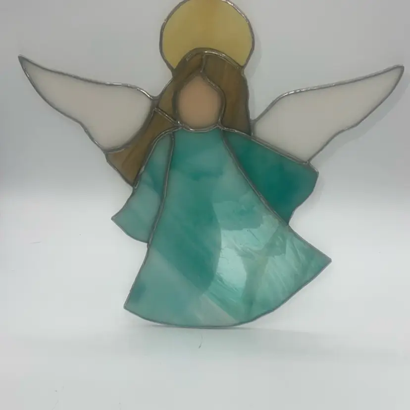 Angel Stained Glass Sun Catcher 9” x9.5”