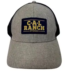 Cal Ranch Stores Patch Logo Farming Goods Heather Gray Trucker Style Snapback