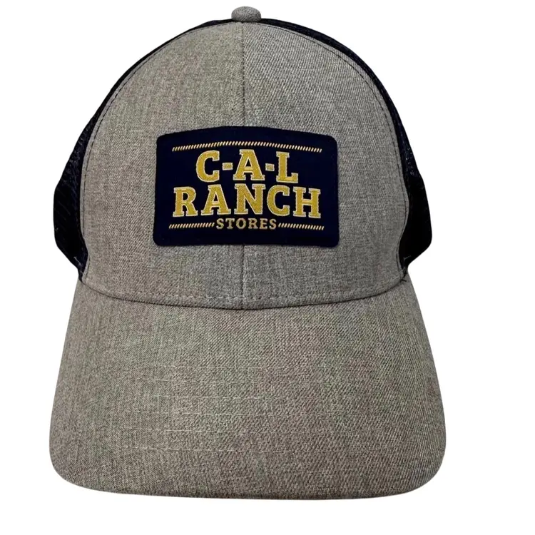 Cal Ranch Stores Patch Logo Farming Goods Heather Gray Trucker Style Snapback