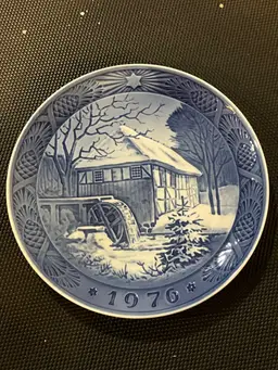 Royal Copenhagen Blue/White Holiday Collector Plates 1976-1990