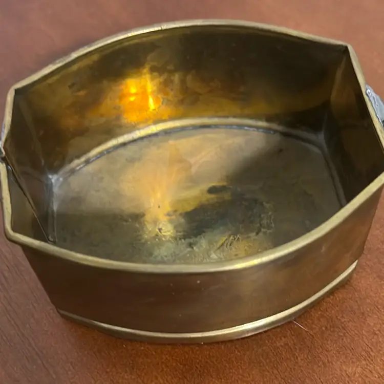 Brass Trinket Oval Box