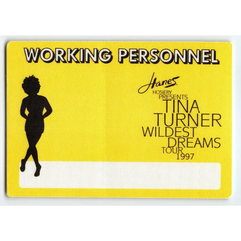 Tina Turner Wildest Dreams Backstage Pass 1997 Pop Rock Soul Original Vintage