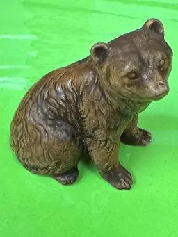 Vintage Napco Miniature Ceramic Bear Hand Painted Figurine 2 1/4" Tall