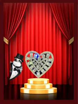 Vintage Unsigned Clear Rhinestone Open Heart Brooch – Silver Tone, 2”