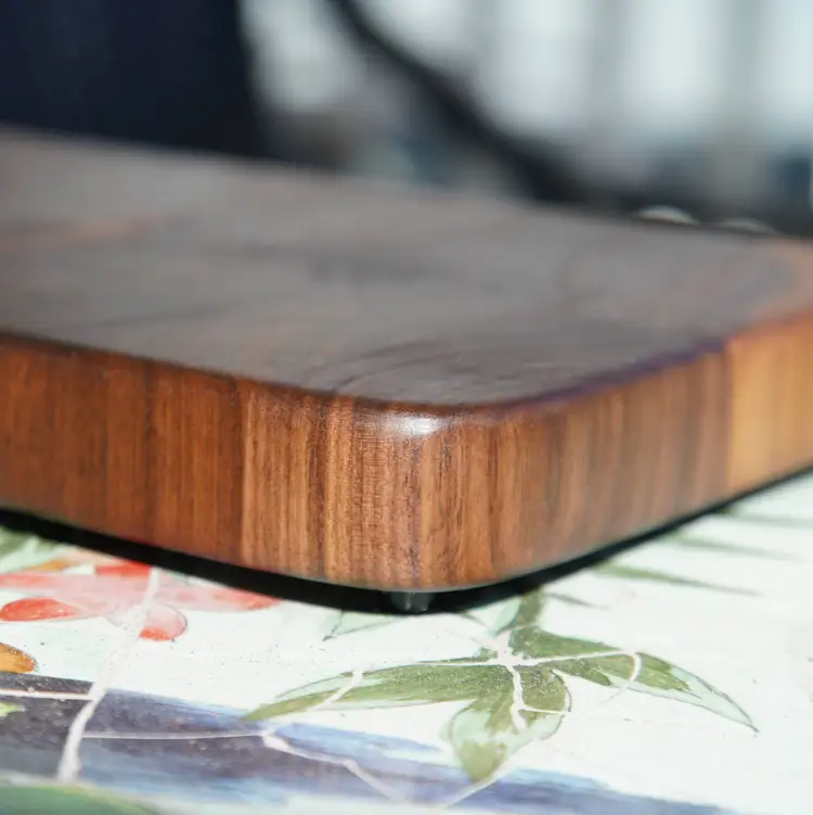 End grain walnut cutting board