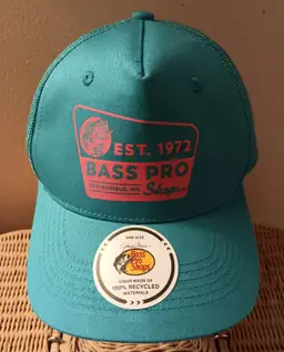 rare Bass Pro Shops trucker cap hunting fishing camping boating