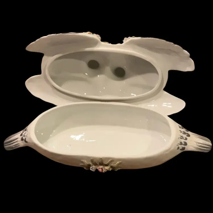 Porcelain Pigeon Trinket Dish 10.5” long Numbered “23/250”