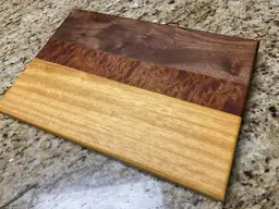 Walnut, Teak & Sapele/ Mahogany cutting board