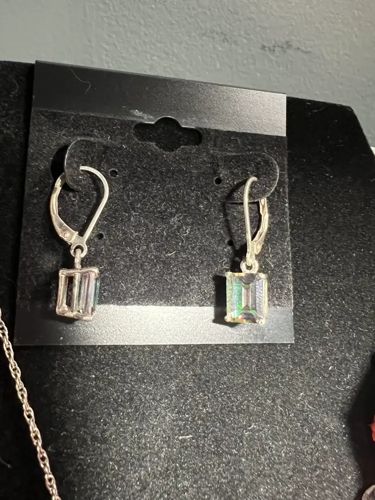 Sterling Silver And Tanzanite Dangle Earnings