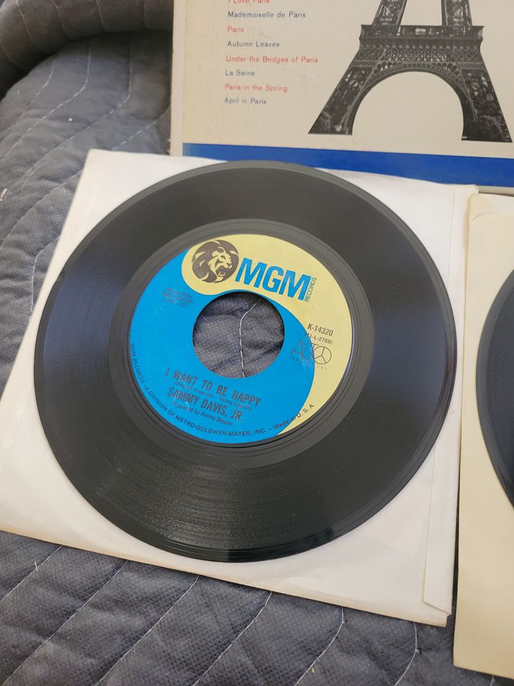 The new i love paris, sammy davis jr and john denver records