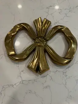 Vintage Brass Bow Trivet