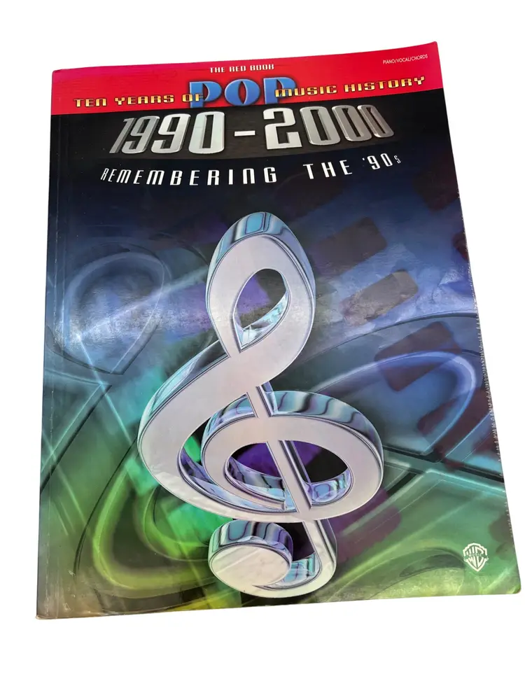 Ten Years Of Pop Music History 1990–2000 Red Book Piano/Vocal/Chords Songbook WB