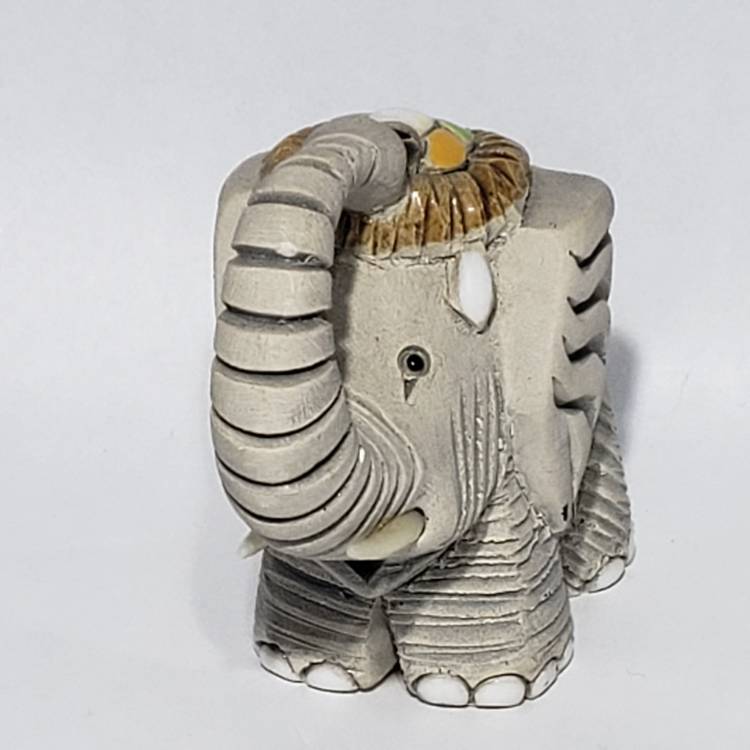 VTG Artesania Rinconada Handcrafted Elephant Figurine Uruguay Signed Retired