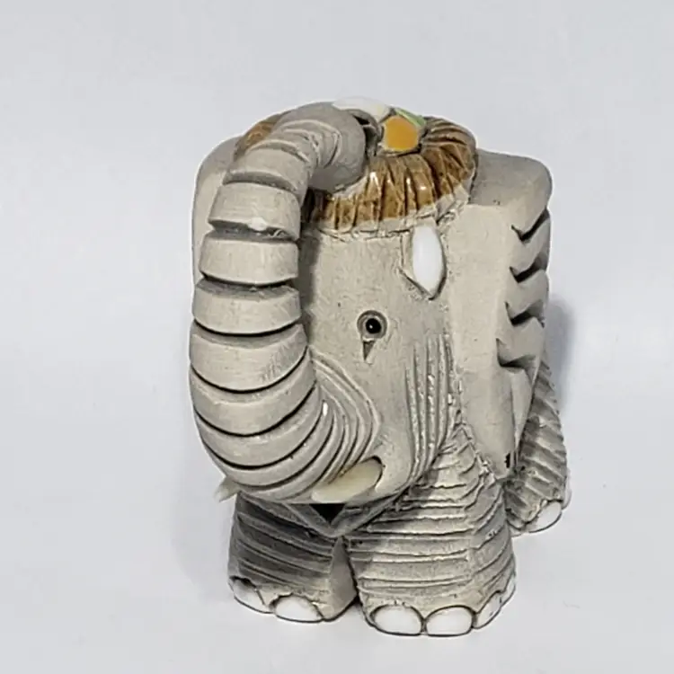 VTG Artesania Rinconada Handcrafted Elephant Figurine Uruguay Signed Retired