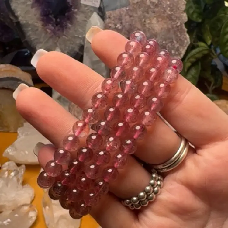 Strawberry Quartz 6mm Bracelet