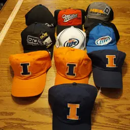 10 Hat Lot - Sports, Cars and Beer