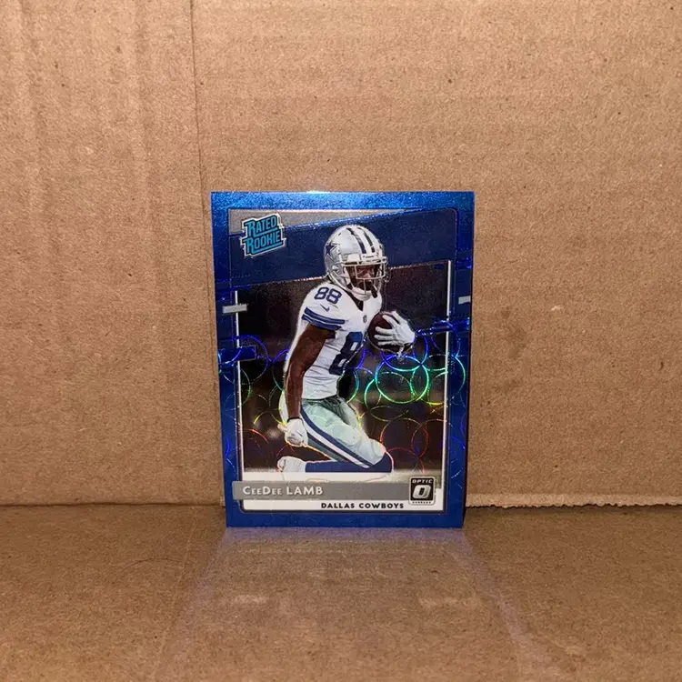 2020 Panini Donruss Optic Football Ceedee Lamb Rated Rookie Blue Scope RC