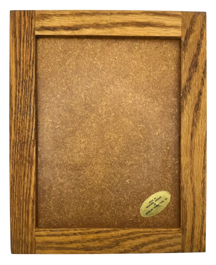 Vintage Woodline Productions Ceramic Tile Trivet Wood Pink Floral Oregon 9.75”