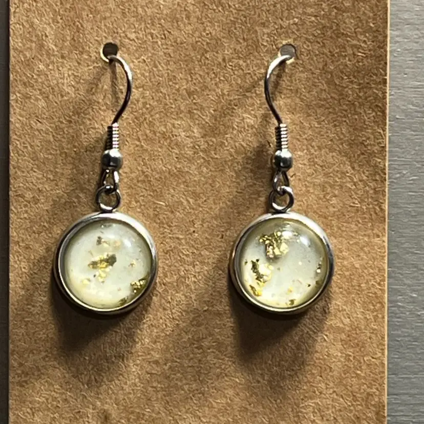 Dangle Foil/Glitter Earring Handmade By Me As Pictured