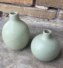 Celadon Green Bud Vases (Set of 2)